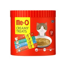 미오 크리미 짜먹는 고양이간식 츄릅, 혼합맛(치킨&리버/연어/참치/게), 1.8kg, 1세트