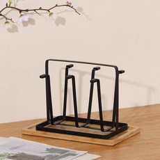 제이로이 스틸 스탠드 컵건조대 6구, 1개, 블랙