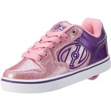 Heelys Motion Plus 유니섹스 키즈 로우 탑 스니커즈 멀티 컬러 (퍼플 핑크 글리터) 6 UK (39 EU)