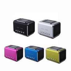 Origianl 음악 천사 JH MD05X lcd 휴대용 fm 라디오 pc 스피커 mp3 플레이어 시계 알람 altavoz에서 usb/tf 카드/라인 지원, 단일, blue^0
