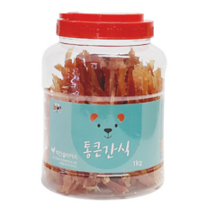 통큰간식 치킨슬라이스 1kg / 대용량 강아지간식, 1개