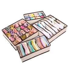 영그린 부직포 속옷정리함 베이지, Beige, 12개