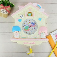 캐릭터 5종 데코레이티브 벽시계 추시계 시나모롤 폼폼푸린 헬로키티 마이멜로디 리틀트윈스타, 쌍둥이 자리