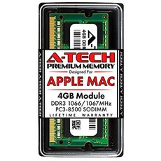 해외1513661 A-Tech 4GB PC3-8500 DDR3 10661067 MHz 램 for 맥북 맥북 pro i맥 맥 미니 (Late 2008 e, 4 GB_One Color, 상세 설명 참조0, 상세 설명 참조0