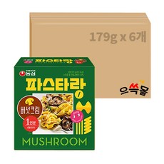 농심 파스타랑 버섯크림, 179g, 6개