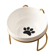 반려동물 세라믹 그릇 새끼 고양이 강아지 물공급기 워터 공급 먹, 10.Gold Stand Sing..