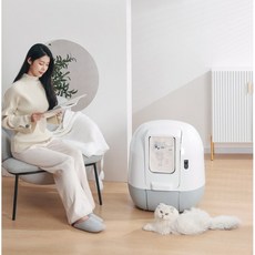 고양이 자동 화장실 고양이똥 사막화 방지 배변기 전자동 자동배변처리 스마트, 1개
