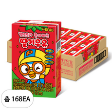 서울에프엔비 뽀로로가 좋아하는 딸기우유, 140ml, 168개