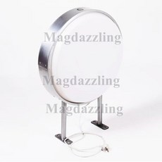 야외 방수 광고 디스플레이 LED 라운드 LED 조명 투영 라이트 박스 숍 사인 양면 블랙, Silver color, 1개