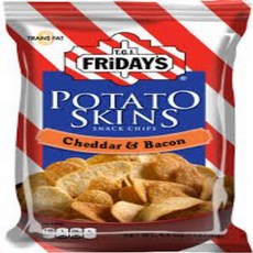 TGI Friday's Cheddar Bacon Potato Skins 1 Oz. (Pack of 72) TGI 프라이데이 체다 베이컨 포테이토 스킨 28.3g. (72 개입)