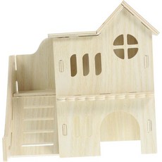 1 Set Wooden Rat Hideout House Hamster Cage Guinea Pig Toys Hamster Hideout Hamster Hut Mini Rat C, 1개