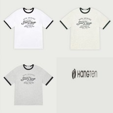 동아수성점 5층 행텐 공용 25여름 탄탄한 소재 감성적인 레터링 그래픽 오버핏 링거티셔츠(화이트 라이트베이지 라이트그레이)