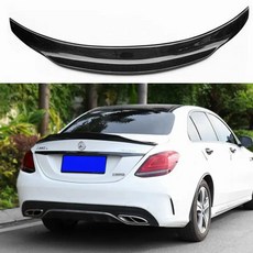 벤츠 W205 쿠페 2015-2017 C63 C200 C250 C350 용 카본 리어 스포일러 C 클래스 2 도어 4 PSM 스타일 4-Door 포지드 카본