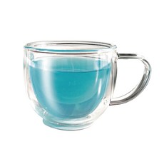 이중 유리 머그 내열 더블 글라스 카페 커피 음료 잔, 200ml, 1개