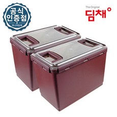 위니아 딤채 딤채김치통 정품 김치통 김치용기 18.0L 투명EZ생생용기, 18L, 2개입