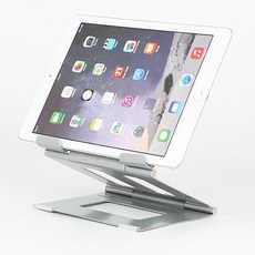 스텐 태블릿 노트북 거치대 접이식 아이패드 갤럭시탭 받침대, 실버