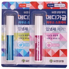 유한양행 덴탈케어 마우스 스프레이 6.5ml(120회분) 복숭아+민트향, 1세트, 6.5ml - 덴탈스프레이