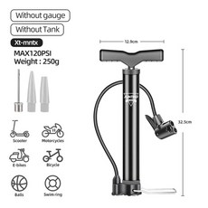 미니산소통 공기통 xunting bike pump super hand air floor inflator pump max 160psi 자전거 타이어 게이지 디지털 디스플레이 밸브, 게이지 없는 xtmnx - 스쿠버미니게이지