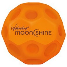 Waboba MoonShine 發光月球彈力球, 5歲以上適用, 橘色, 1個