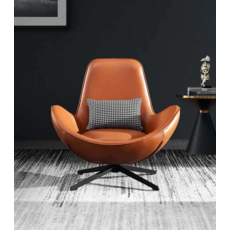 북유럽풍 라운드 에그 체어 라운지 의자 1인용 회전, [03] 그레이