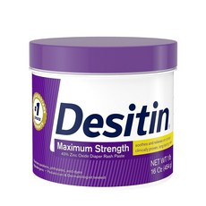 데시틴 2팩 Desitin 40% 산화 아연 기저귀 발진 연고 16온스 074300000657VL 220319, 데시틴 2팩 Desitin 40% 산화 아연 기저귀 발, 454g, 2개