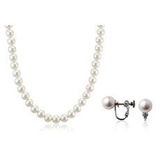 진주목걸이귀걸이세트8mm
