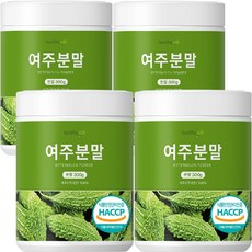 여주 분말 국내산 100 % 식약처 HACCP 인증 추출 가루 국산 여주분말 대용량, 4개, 300g