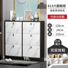 현관 고급 대리석 도어 심플 슬림 폴딩 신발장 공간 활용 폭좁은 신발장 틈새수납장 선반장, 암반석판 6 +길이 120x폭 24 대용량 + 조립됨