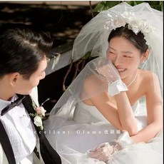 오간자꽃코사지