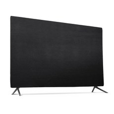 실내 TV 커버 소프트 스트레치 천 직물 Universal 43 '/49' '/55“플랫 스크린 먼지 방지 LED 화면 모니터 보호기, 검은색, 55