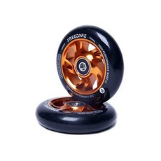FREEDARE 스쿠터 휠 프로 스턴트 스쿠터 교체 휠 (ABEC 베어링 포함), 골든 오렌지_One Size, 골든 오렌지_One Size, 상세 설명 참조0