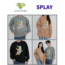 J.Cotton_남녀공용 디즈니 도널드덕 맨투맨 티셔츠