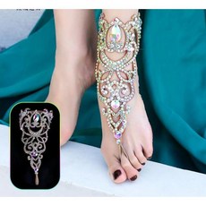 벨리댄스 밸리 의상 액세서리 섹시한 라인 석 다리 체인 팔찌 Bellydance Performance Show Wear 용 반짝이 크리스탈 쥬얼리, 없음, 없음