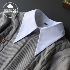 해외 칼라 봄 가을 신상품 올오버 페이크카라 여 화이트 베스트-14355