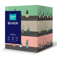모나리자 플라워가든 미용티슈 250매, 3개