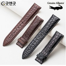 악어 가죽 시계스트랩 블랙 브라운 16 18 20 22 24 mm
