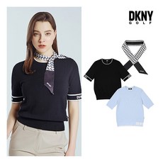 [DKNY GOLF] O 24SS 여성 라운드 썸머 니트 2종 + 스카프 1종