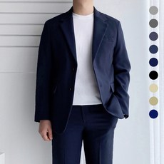 레브클래식 남자 봄 가을 정장 세트 남자 세미 캐주얼 셋업 수트 하객룩 면접 결혼식 블랙