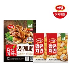 하림 [하림 본사직영] 자연실록 오븐구이 치킨+팝콘치킨, 1개