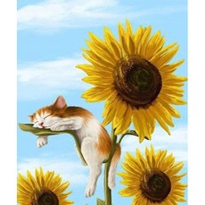 고양이보석십자수