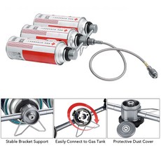 가스 스테이션 용량 확장 어댑터 알루미늄 합금 부탄 이소 변환어댑터 일반 버너와 연결, 3구 연결어댑터와 호스
