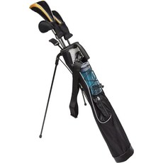 SAIVEINA 프리미엄 골프 가방 초경량 원터치 실내외용 5-6 클럽수납가능한 스탠딩 하프백, 블랙