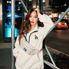 MLB 공식 남녀 가슴 가방 복고풍 노안 시리즈 허리 가방 NY LA 노안 스포츠 및 레저 -32BGC9, 한 사이즈