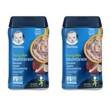 Gerber 거버 오트밀 멀티그레인 바나나 사과 딸기 시리얼 227g 2팩