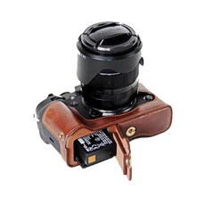 Pu 카메라 케이스 하프 바디 커버 후지 필름 XT2 XT3 XT4 XS10 XE4 X100F X100V 하단, 12 XE4 Brown, 1개
