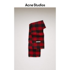 Acne Studios 2020 가을과 겨울 신작 따뜻한 체크 무늬 울 혼방 스카프 숄 CA0092BBI
