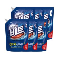 때가 쏙 비트 일반 액상세제 리필, 2L, 6개