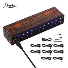 Rowin 소형 기타 이펙트 전원 공급 스테이션 10 격리된 DC 출력 9V 12V 18V 5V USB, EU Plug, PEDAL POWER