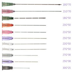 베스트셀러를 사용하여 10pcs 18G 20G 21G 22G 23G 문신의 일회용 업그레이드 버전 무딘 유형 슬리브 무균 사용, BC20Gx70mm10개, 하나