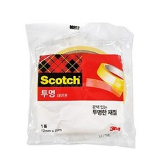 3M 스카치 투명테이프 3in 550 리필 12mmX20M 낱개 - 3m